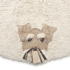 Wasbaar vloerkleed Dogs – Naturel – Ø 140 cm – Lorena Canals