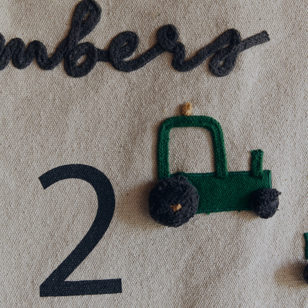Wall Hanger Farm Numbers – Educatief wandkleed – 70 × 100 cm – Lorena Canals