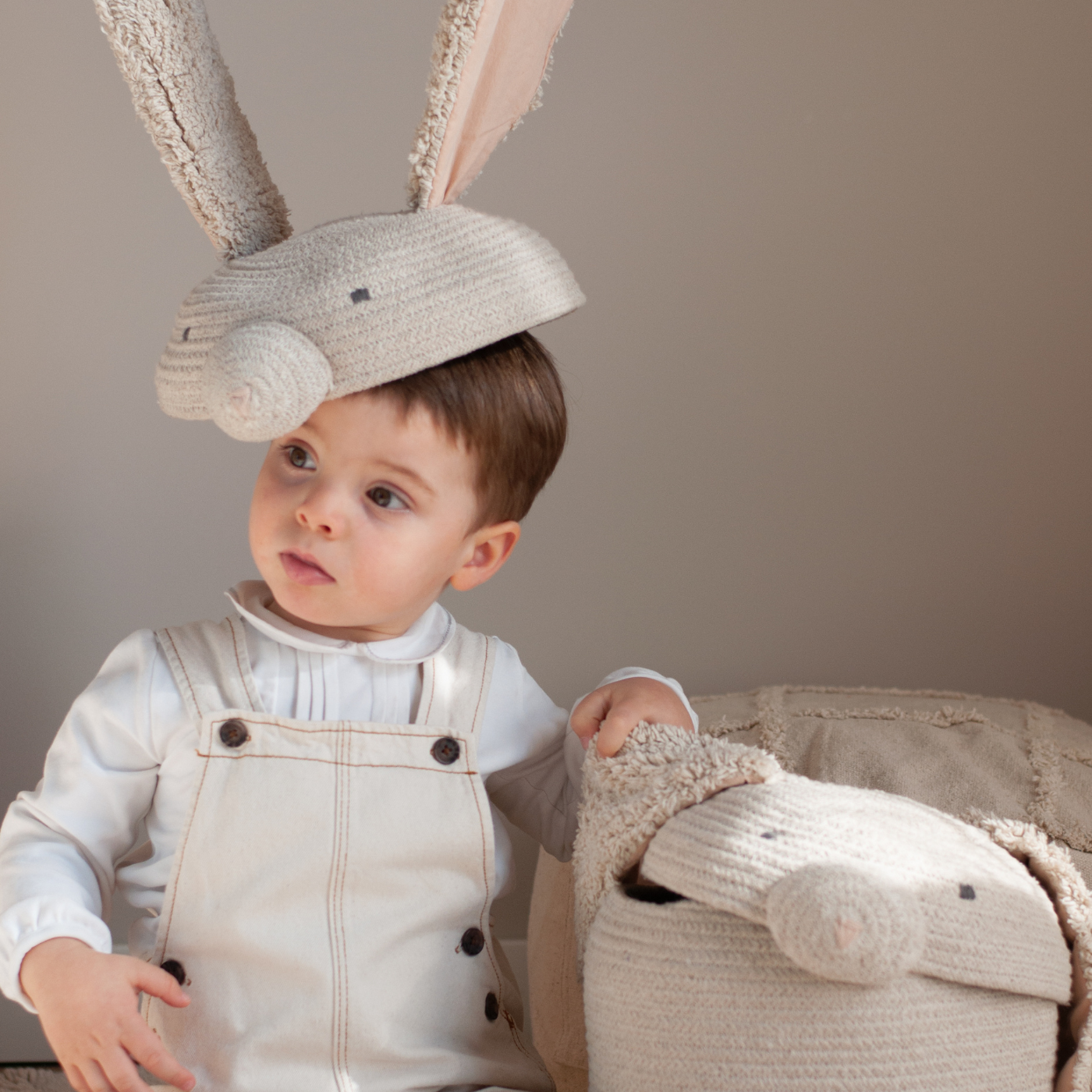 Basket Rita the Rabbit - Opbergmand konijn - Naturel - Ø 25 × 30 cm - Lorena Canals - productfoto - afbeelding 16
