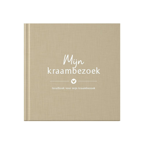 Baby invulboekje - Mijn kraambezoek - Linnen Taupe - Fyllbooks - productfoto