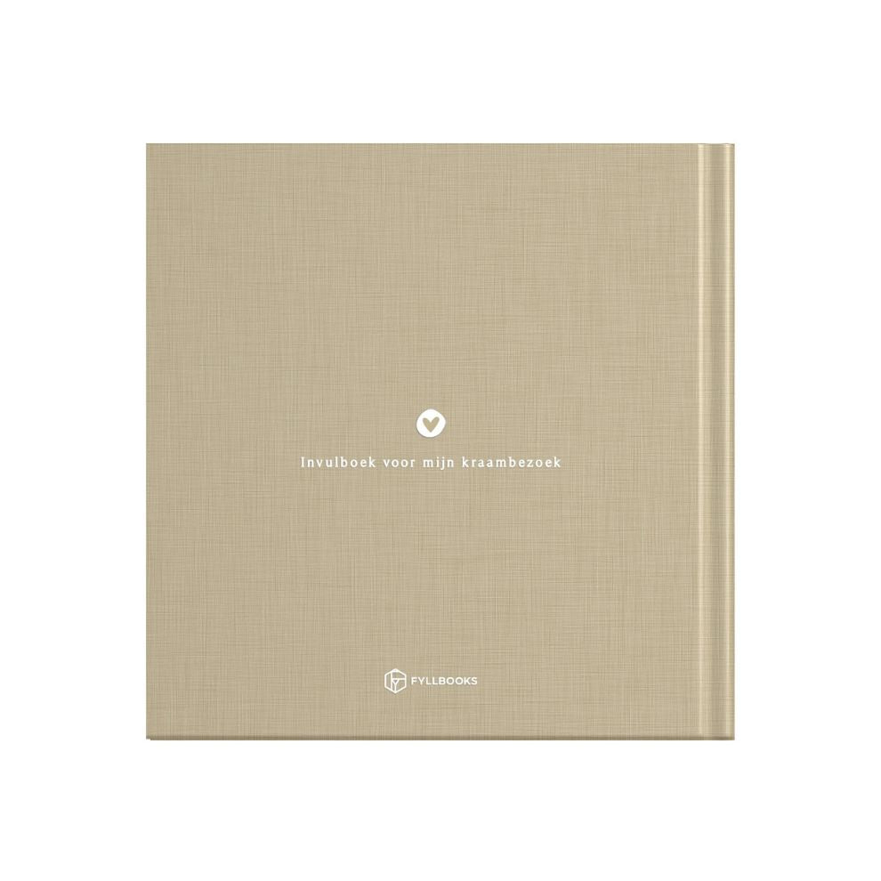 Baby invulboekje - Mijn kraambezoek - Linnen Taupe - Fyllbooks - productfoto - afbeelding 3