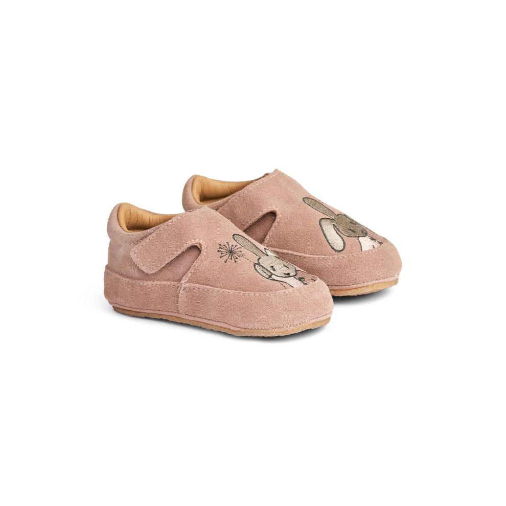 Binnenschoen Pixie - Biologisch katoen - Dusty rouge/roze - Wheat - productfoto - afbeelding 3