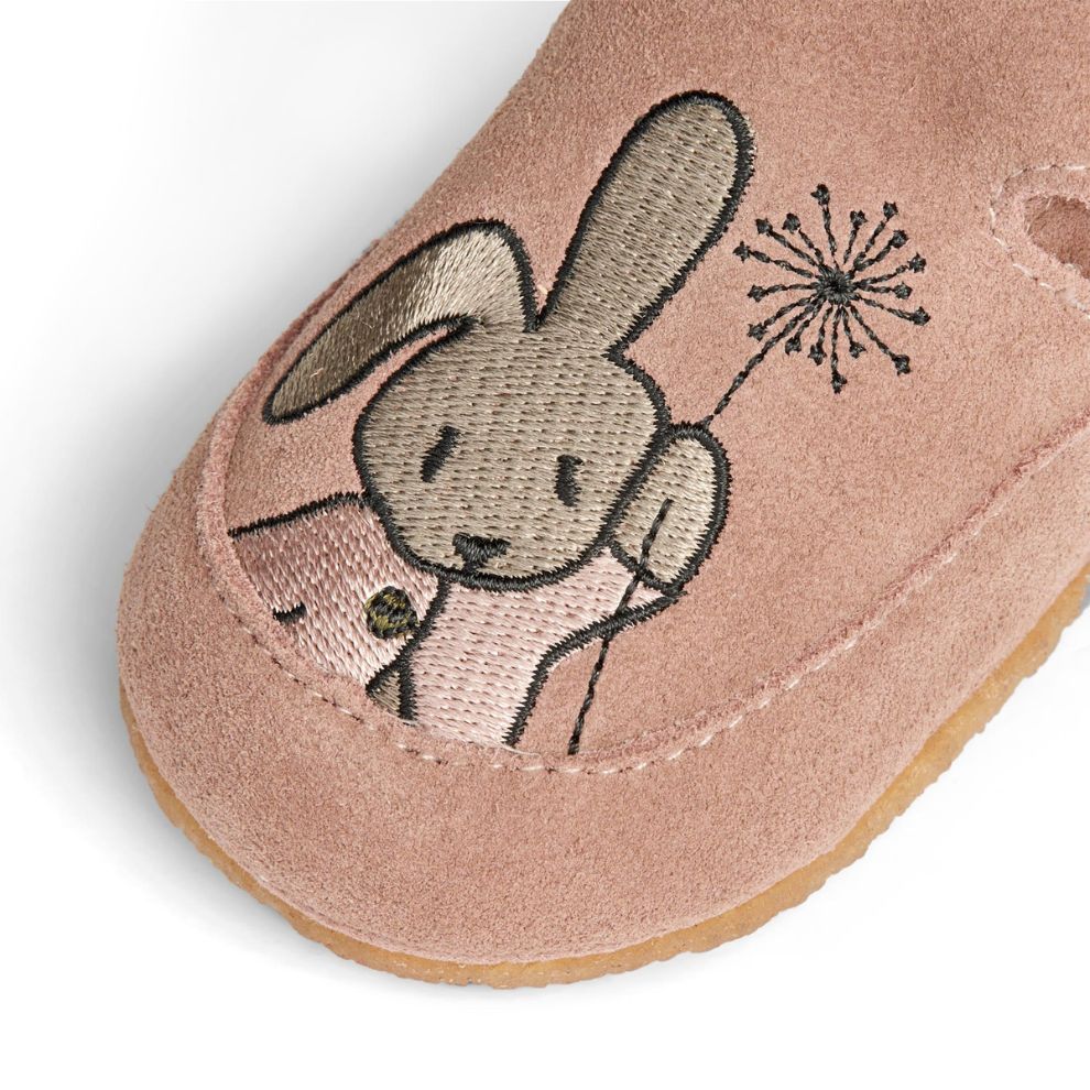 Binnenschoen Pixie - Biologisch katoen - Dusty rouge/roze - Wheat