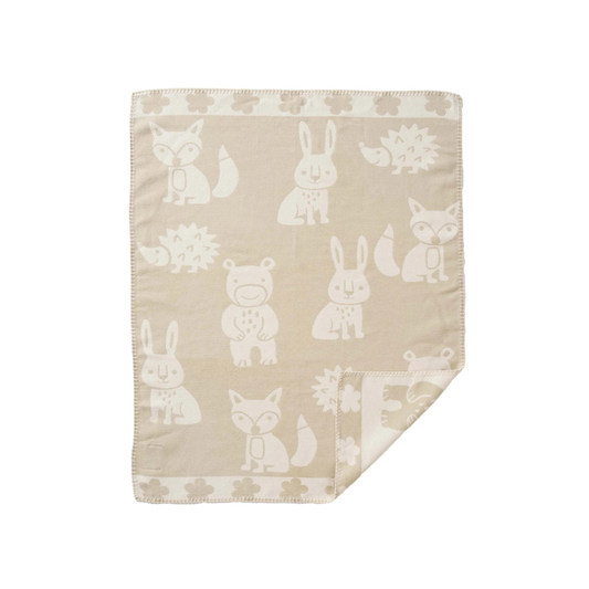 Cradle blanket organic cotton - 70x90cm - Smile - Forest Animals - Klippan