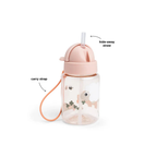 Drinkfles met rietje - Straw bottle - Tiny farm - Powder - 280 ml - Done by Deer - productfoto