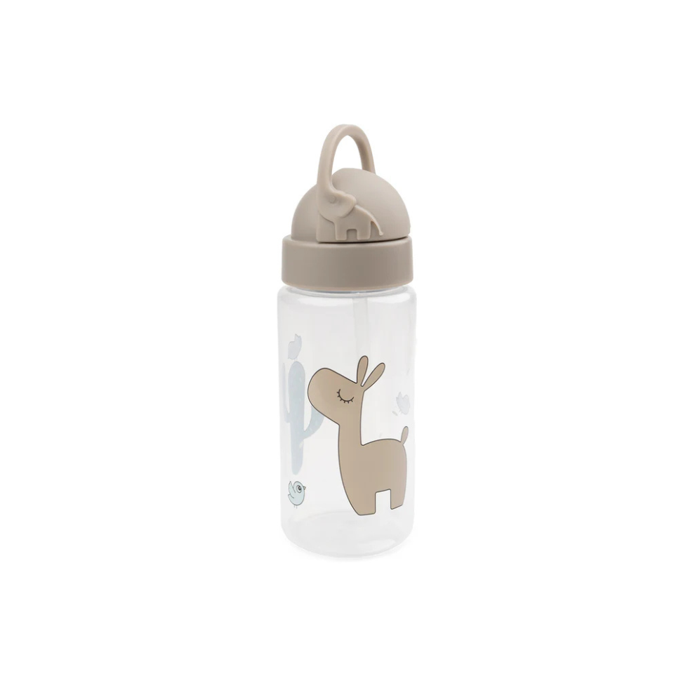 Drinking bottle with straw - Straw bottle - Tiny farm - Sand/Lalee - 350 ml - Done by Deer