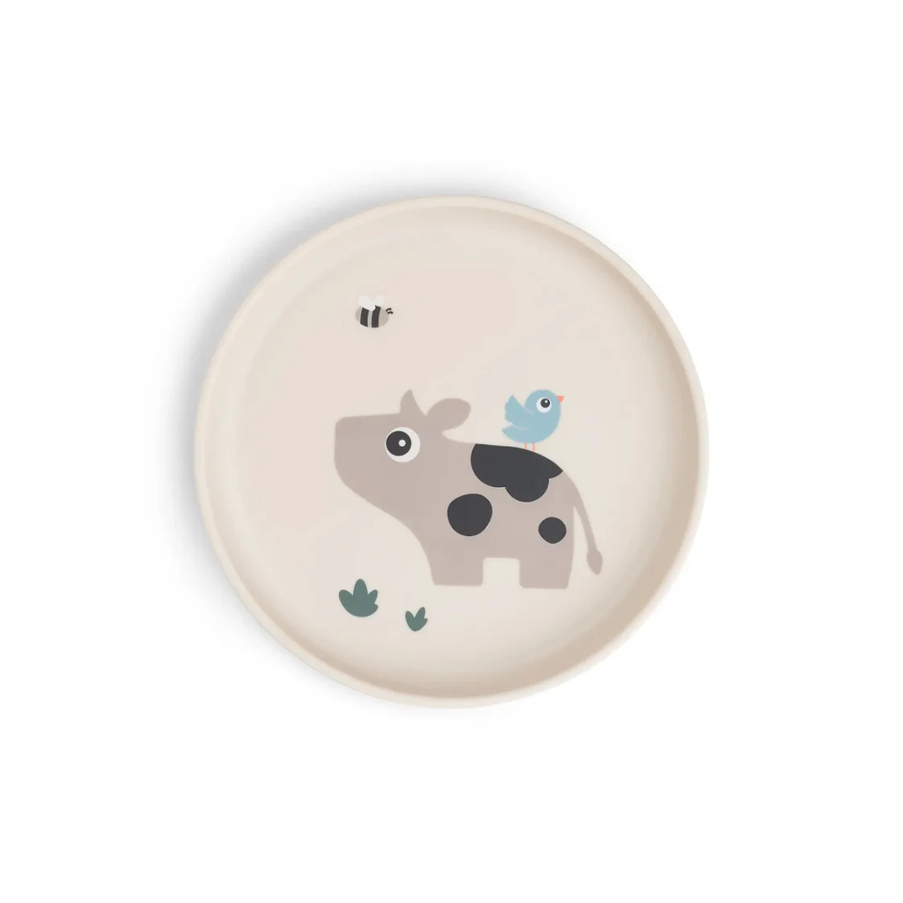 Non-slip plate - Foodie plate - Tiny farm - Sand - Done by Deer