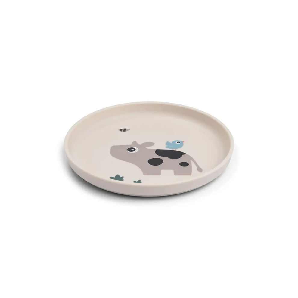 Anti slip bordje - Foodie plate - Tiny farm - Sand - Done by Deer - productfoto - afbeelding 3