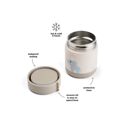 Thermo insulated jar - Insulated food jar - Celebration - Sand - 300 ml - Done by Deer