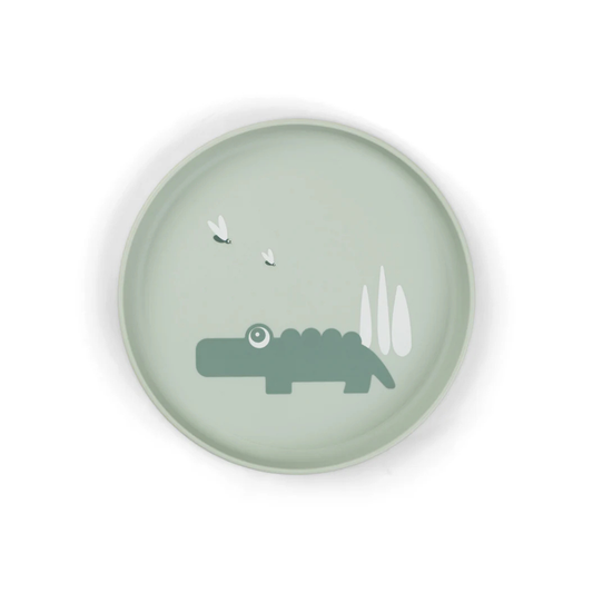 Anti-slip plate - Foodie plate - Croco - Green - Done by Deer