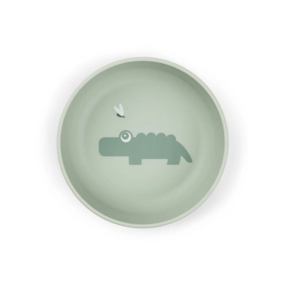 Anti slip kommetje - Foodie bowl - Croco - Green - Done by Deer - productfoto - afbeelding 3