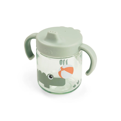 Practice cup - Learning spout cup 2-handle - Playground - Green - Done by Deer