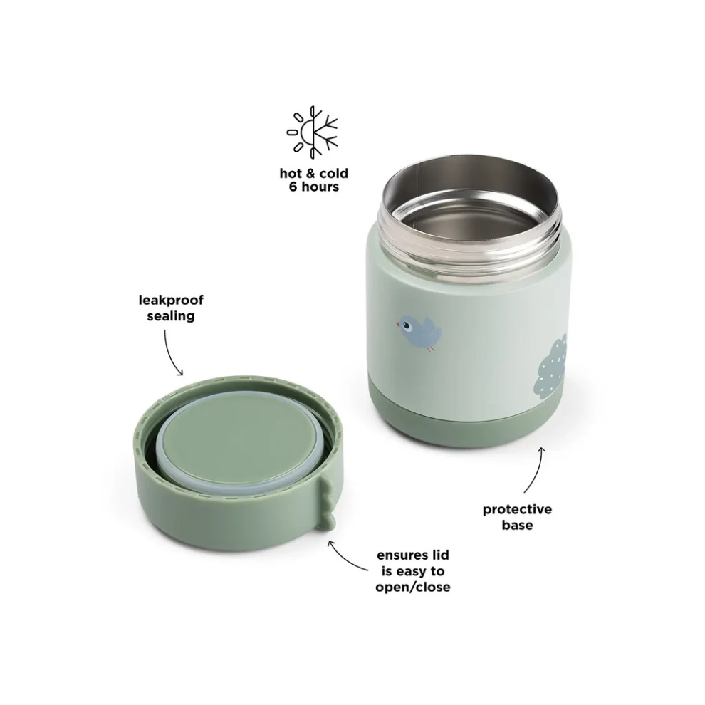 Thermo bewaarbeker - Insulated food jar - Playground - Croco/Green - 300 ml - Done by Deer