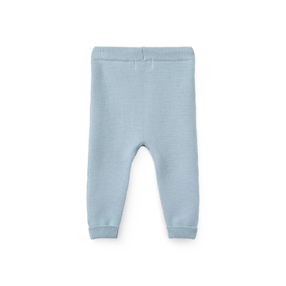 Knitted pants - Cotton Baby Leggings - Organic cotton - Blue/Dusty Blue - Copenhagen Colors
