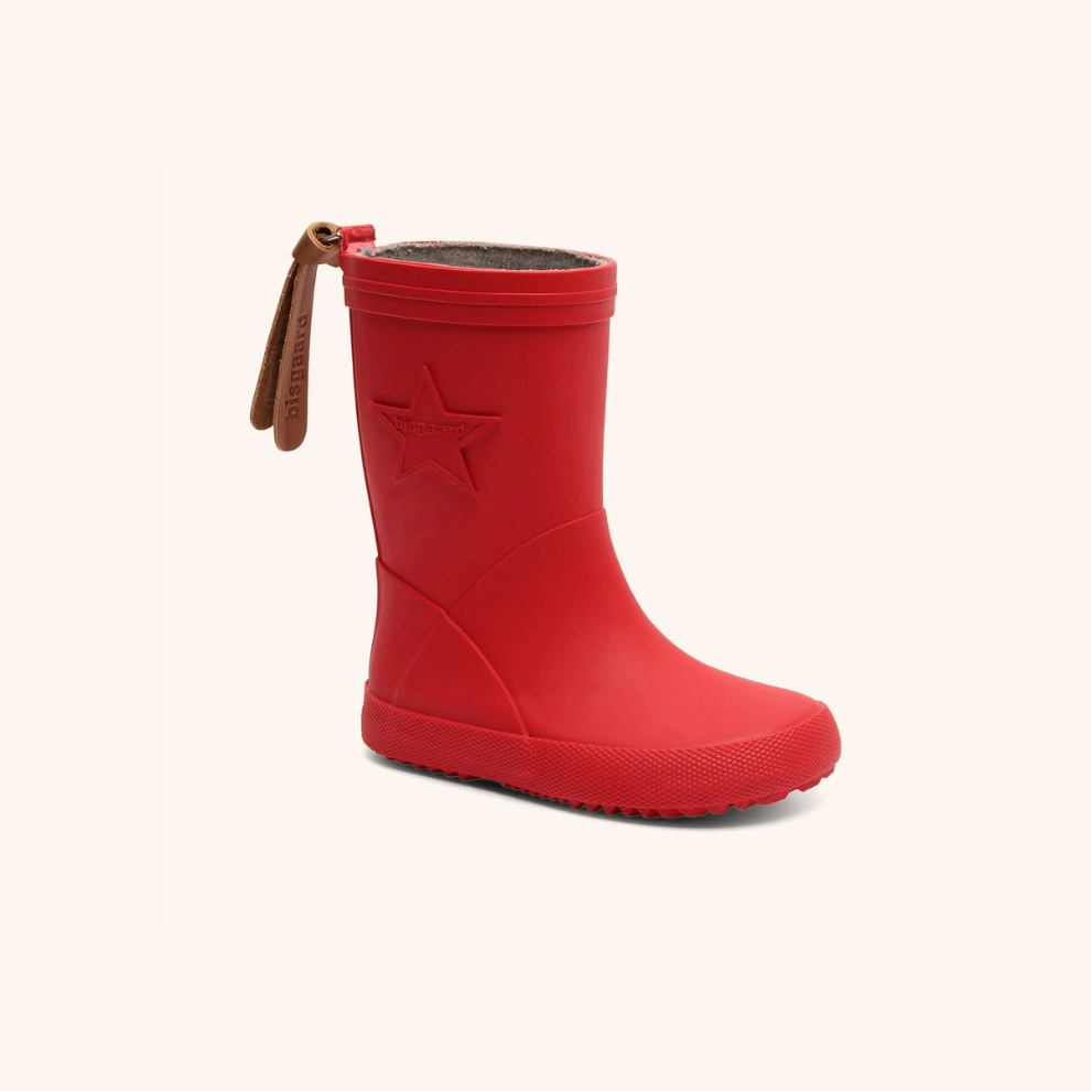 Natuurrubber regenlaars Star - Rood/Red - Bisgaard - productfoto
