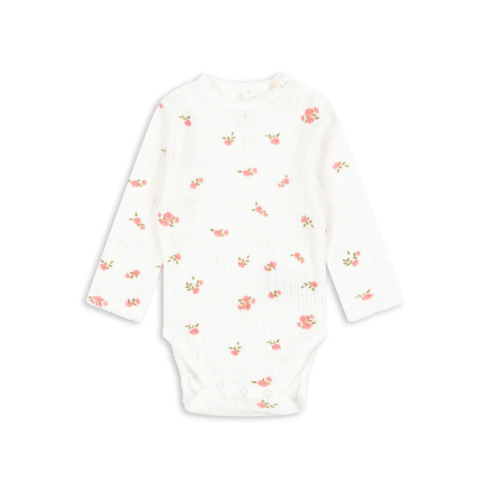 Minnie Romper - Bonderose Big - Pointelle - Biologisch Katoen - GOTS - Konges Sløjd