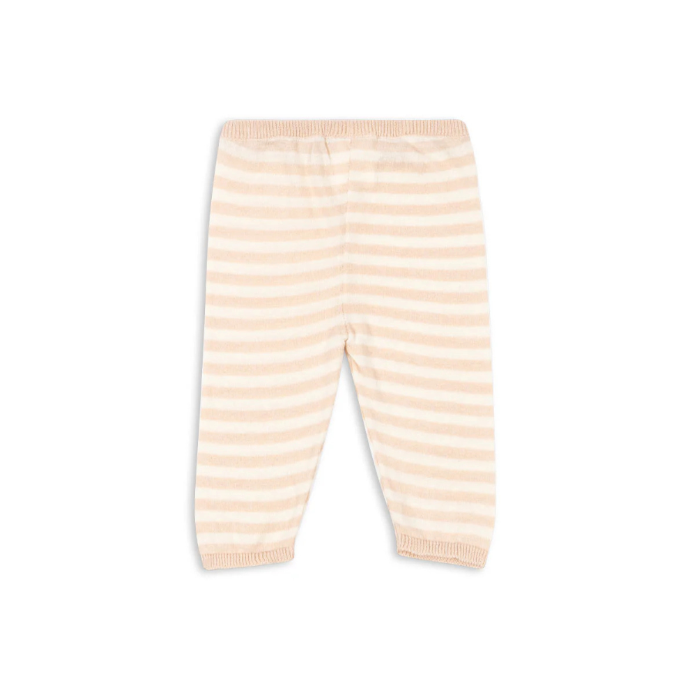 Dungebreid broekje - Venti Knit Leggings - Cameo Rose/Roze - Biologisch Katoen - GOTS - Konges Sløjd - achterkant