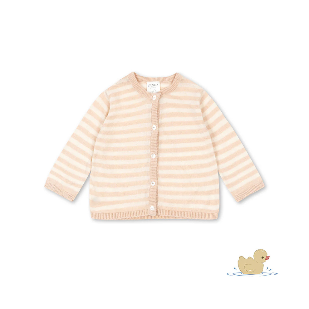 Venti Knit Cardigan - Cameo Rose - Fijngebreid Vestje - Biologisch Katoen - GOTS - Konges Sløjd