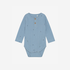 Romper Lange Mouw - Biologisch Katoen - Mountain Spring/Blauw - Fixoni - voorkant