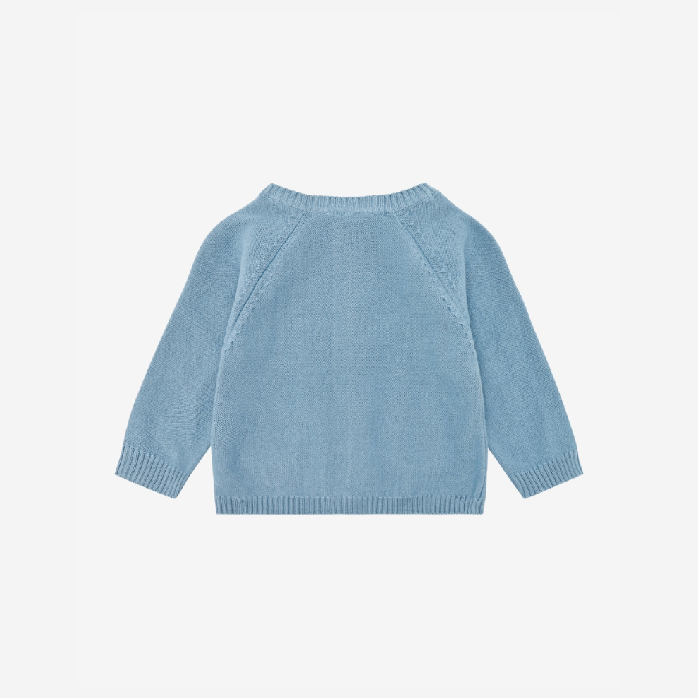 Fixoni Knitted Baby Cardigan - Organic Cotton - Knit Cardigan - Mountain Spring - GOTS - Fixoni