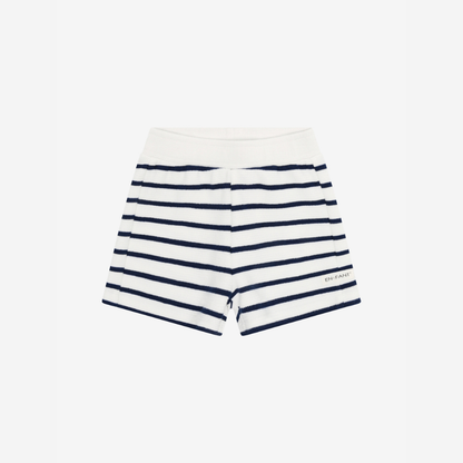 Striped Shorts - Sweat Shorts - Medieval Blue Stripe - Cotton - En Fant