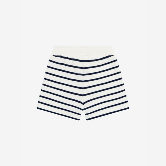 Striped Shorts - Sweat Shorts - Medieval Blue Stripe - Cotton - En Fant