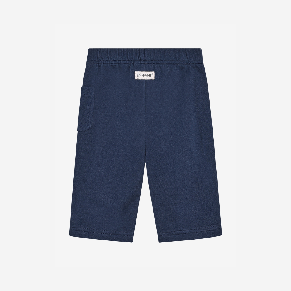 Long pants - Cotton muslin & sweat - Medieval Blue - Pants Muslin - En Fant