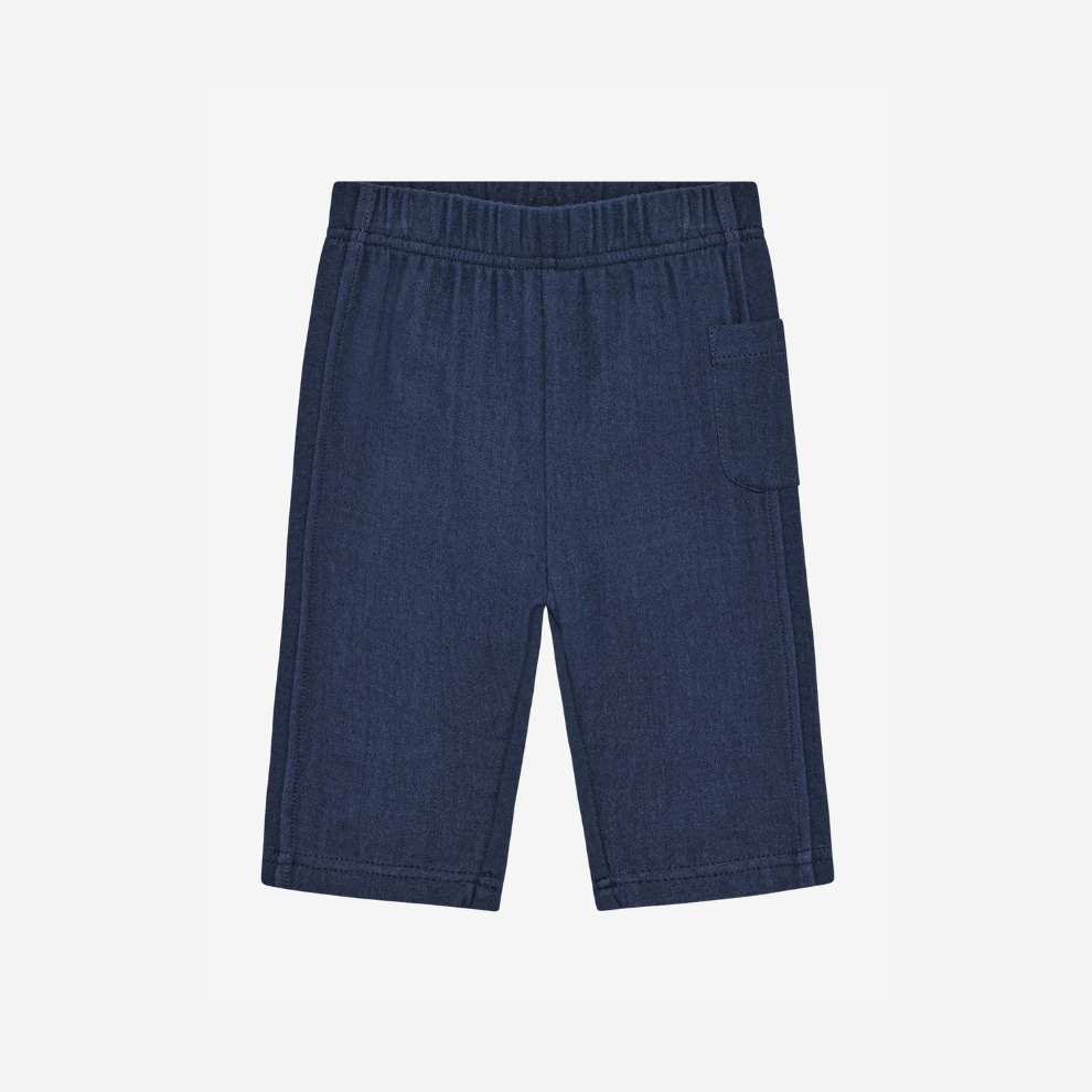 Long pants - Cotton muslin & sweat - Medieval Blue - Pants Muslin - En Fant