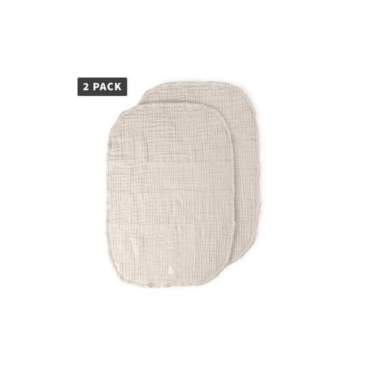 Changing mat covers - Muslin Nursing Towel 2-pack - Birchbark rose