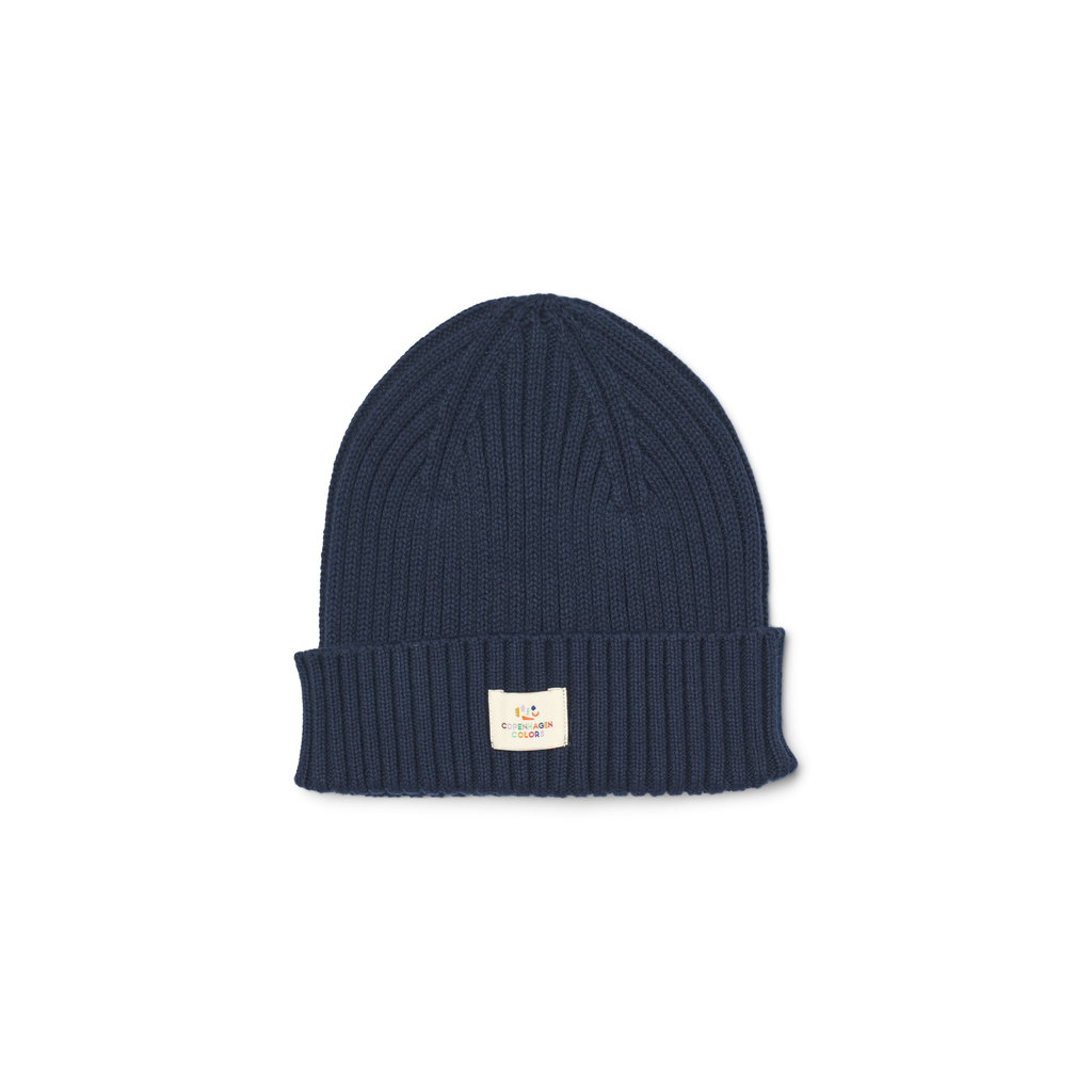 Gebreide muts - Knitted Beanie - 100% biologisch katoen - Copnehagen Colors - navy