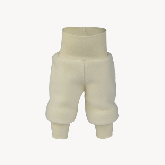 Merino wol fleece broekje - 100% wol - Nature/Wit - Engel Natur