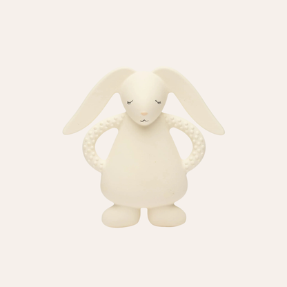 Bijtspeeltje Konijn - Teether Bunny Cream - Natuurrubber - Moonie