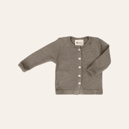 Baby Cardigan - Wool/Silk - Walnut - Baby Cardigan - Engel Natur