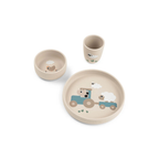 Zuignap borden set - Stick&Stay Dinner Set - Tiny Farm - Sand - Done by Deer - productfoto - afbeelding 2