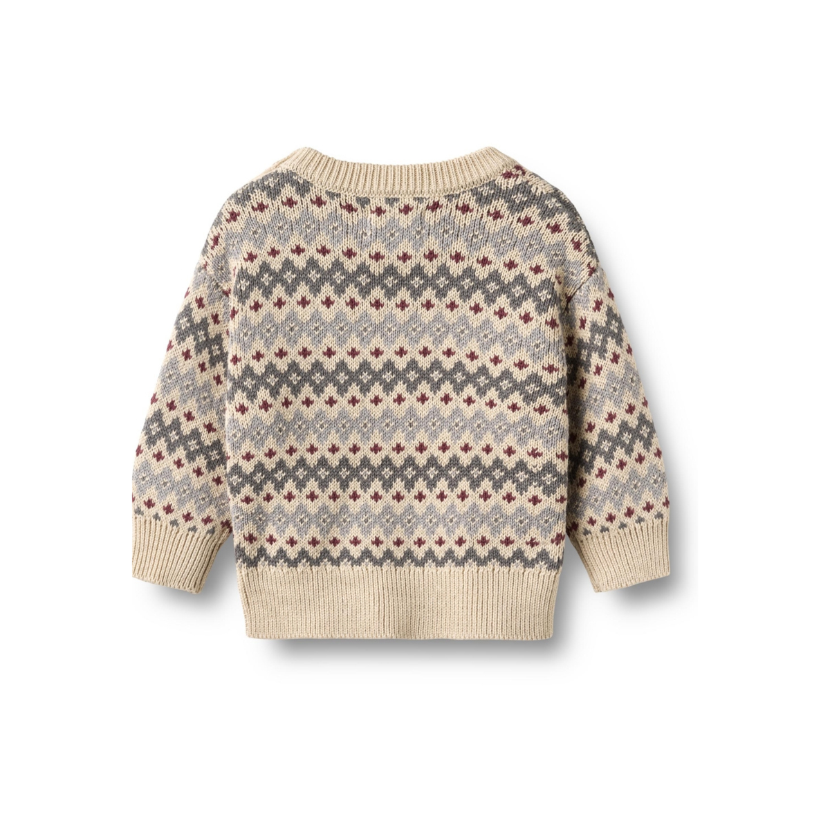 Pull Harlow Jacquard - Coton biologique - Bleu - Wheat