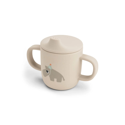Silicone sippy cup with 2 handles - Spout cup - Celebration - Sand - Done by Deer