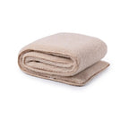 Wollen Deken - Deken Modern - Natural en Beige - 100% Natuurlijke wol - Alwero beige