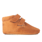 Angulus - Zachte en flexibele leren prewalkerschoen Baby schoentje - Cognac - Suede - 100% Chroomvrij leer - zijaanzicht productfotot