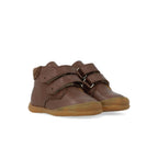 Eerste stapjes schoen hartjes - Leer - Dark taupe - Angulus voorkant