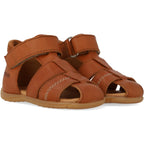 Angulus - The child's first sandal with contrast stitching - Eerste Sandaaltjes - Cognac - Chroomvrij Leer - Vooraanzicht