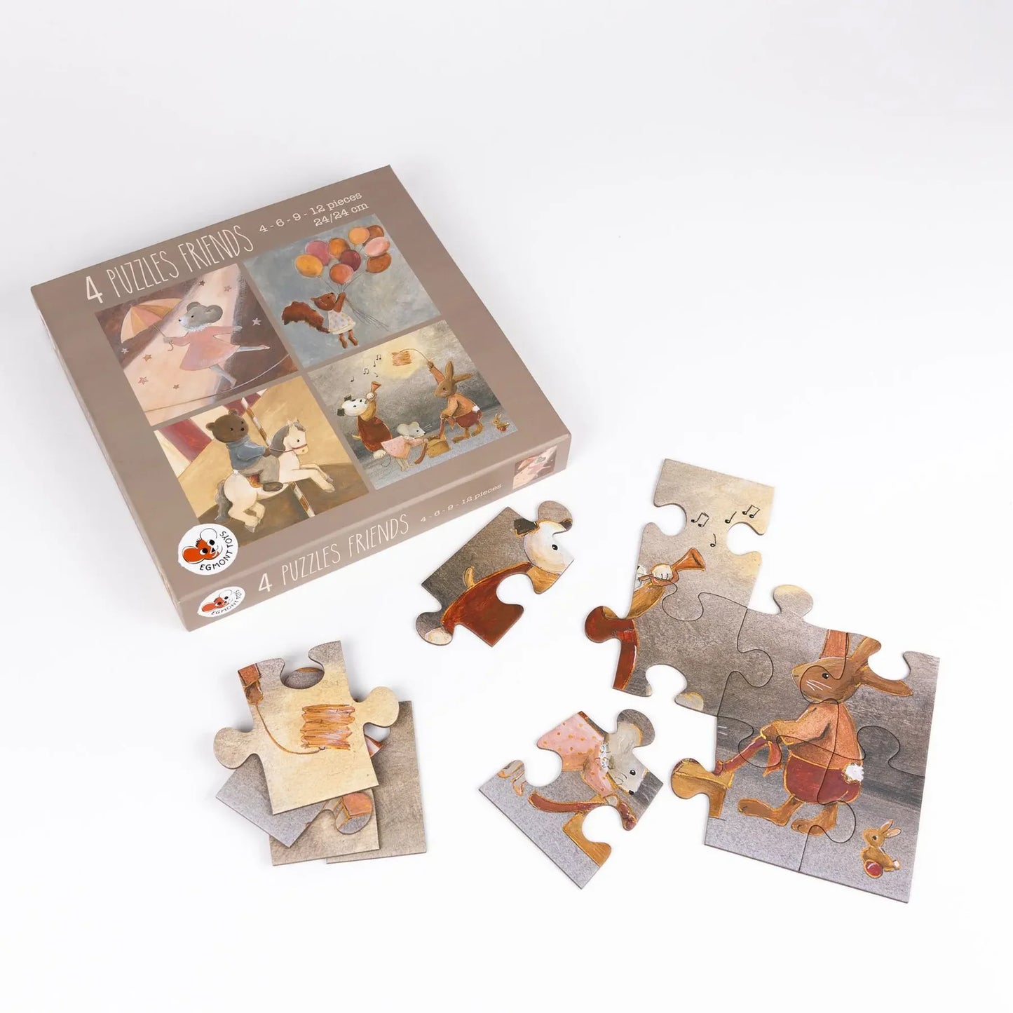 4 puzzles friends - FSC cardboard - 3+ years - Egmont Toys