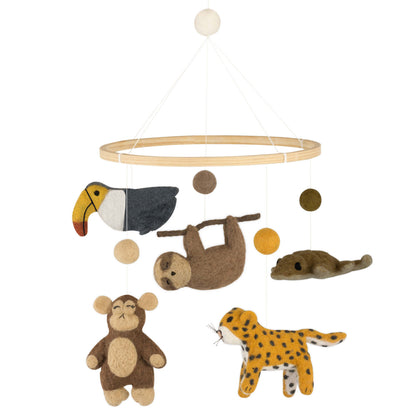 Baby Bello - Boxmobiel Jungle - 100% biologisch vilt - productfoto
