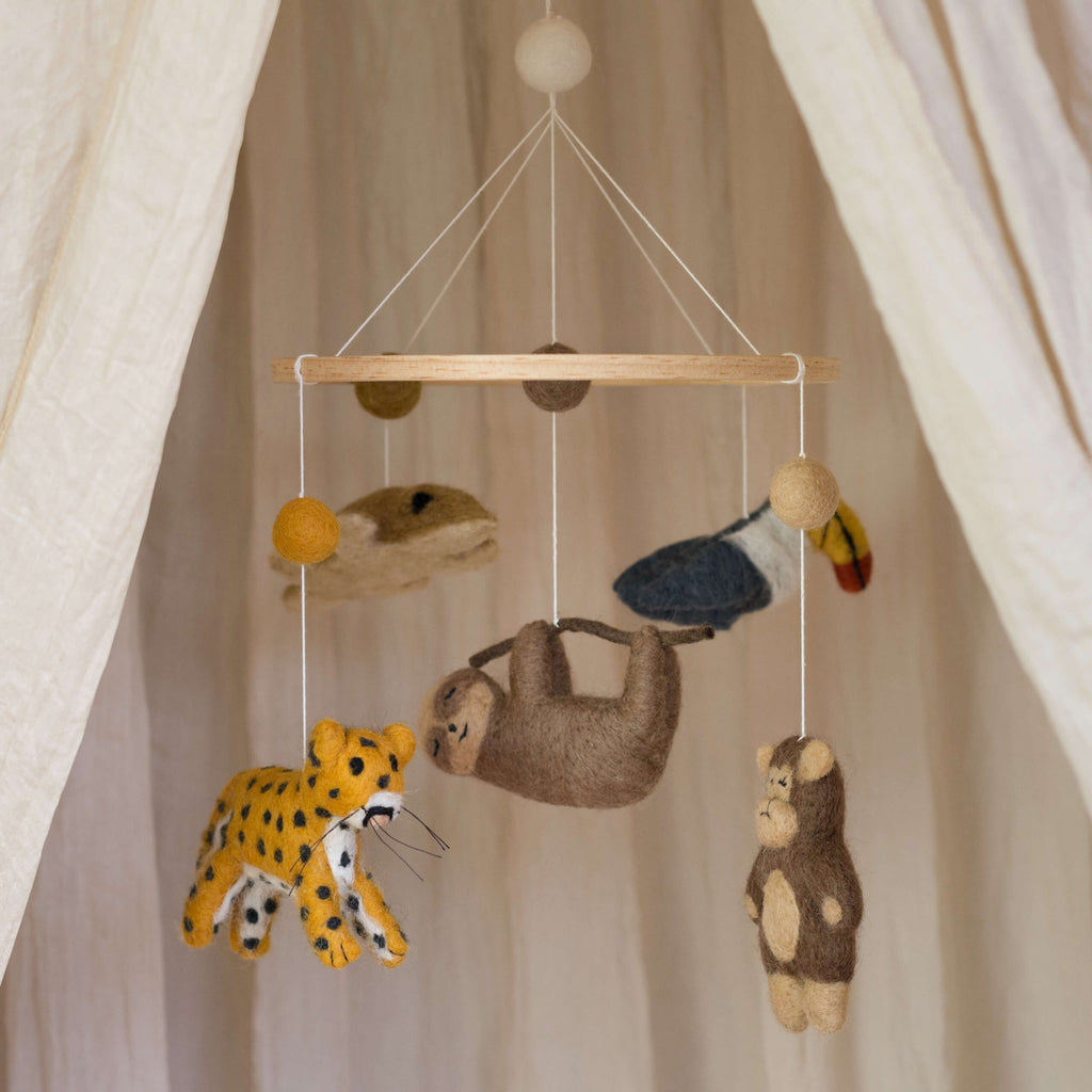 Baby Bello - Boxmobiel Jungle - 100% biologisch vilt - lifestyle