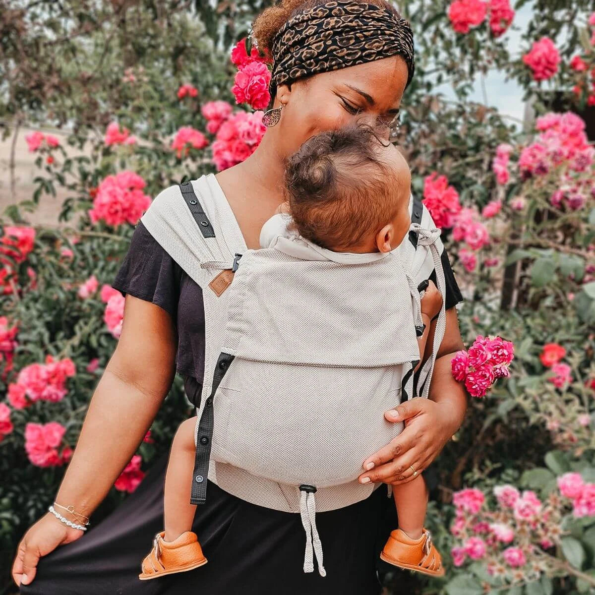 Primeo Djerba – Porte-bébé ergonomique en 100 % coton – De 2,5 à 15 kg – Hoppediz