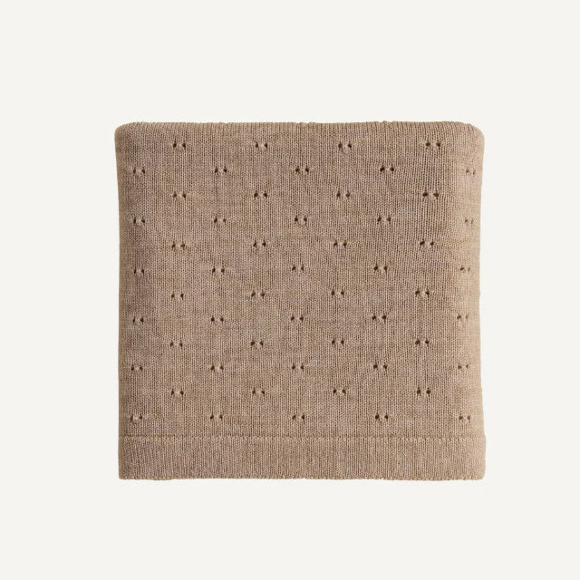 Babydecke Ajour - Bibi Blanket - Merinowolle - HVID