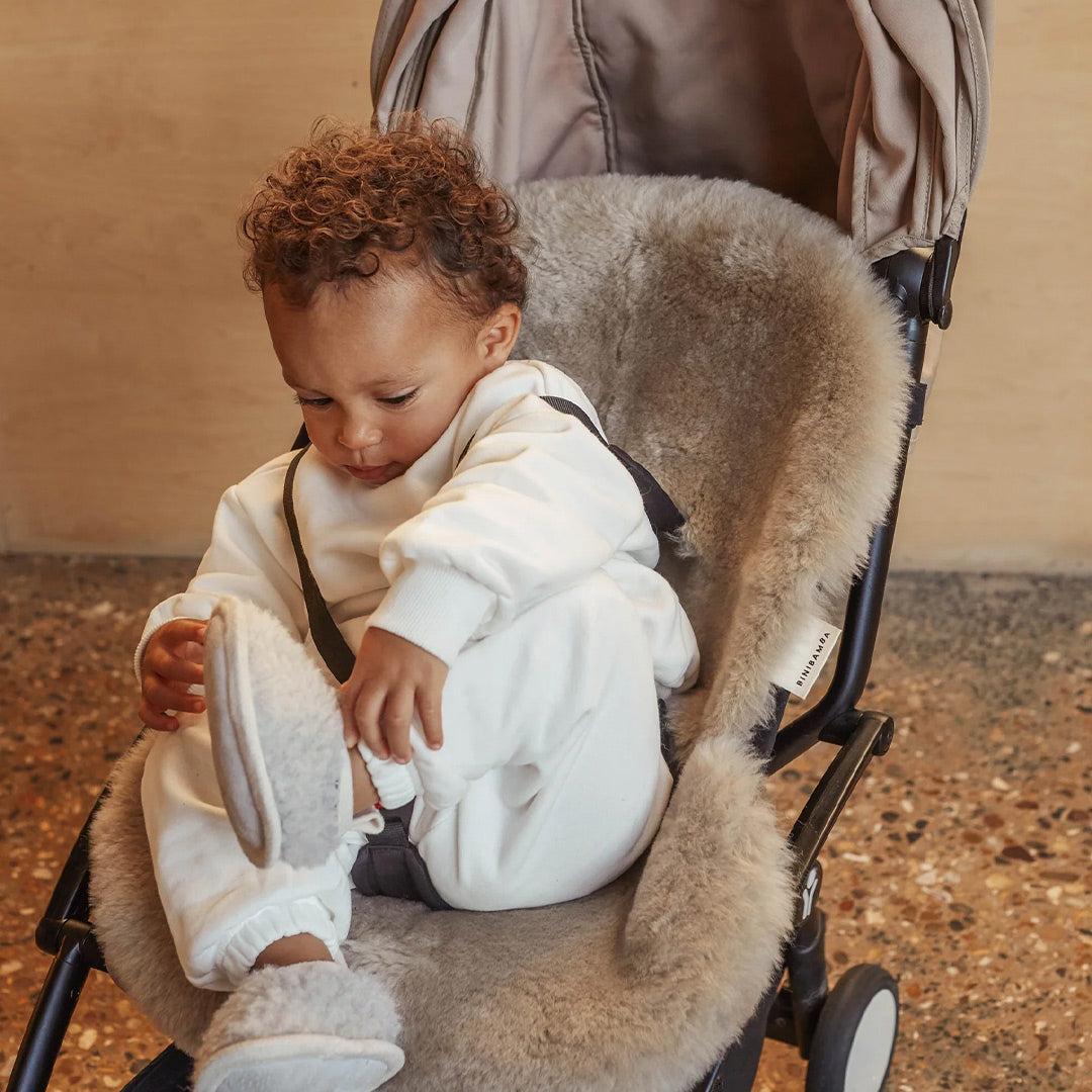 Merino Wool Stroller Liner Snuggler® - Toast - BINIBAMBA