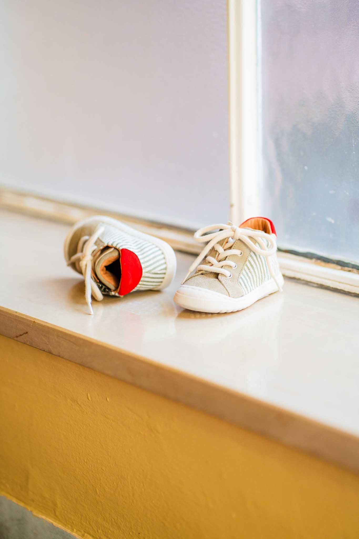 Sneaker Thor Z - Eerste stapjes - Sage Stripes/Groen - Bisgaard fotografie