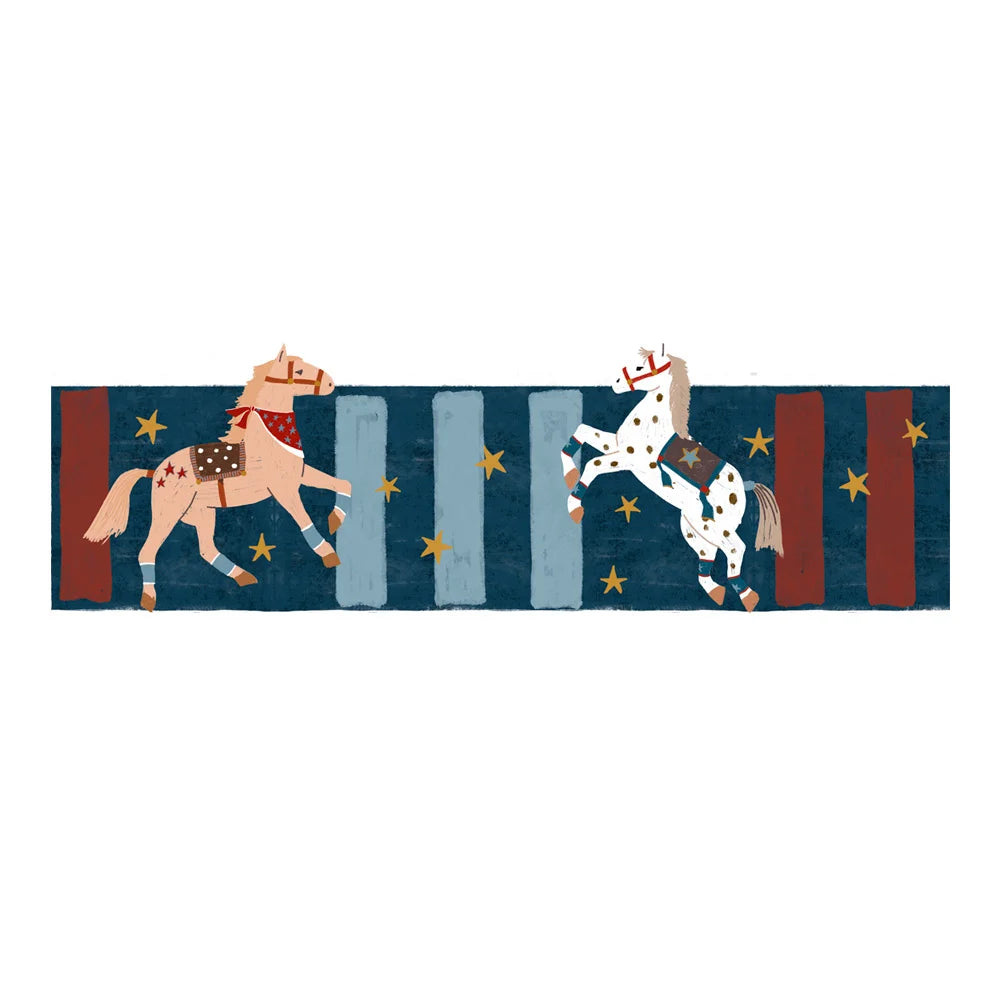 Behangrand – Border Horses and Stars – 28 cm – Dekornik