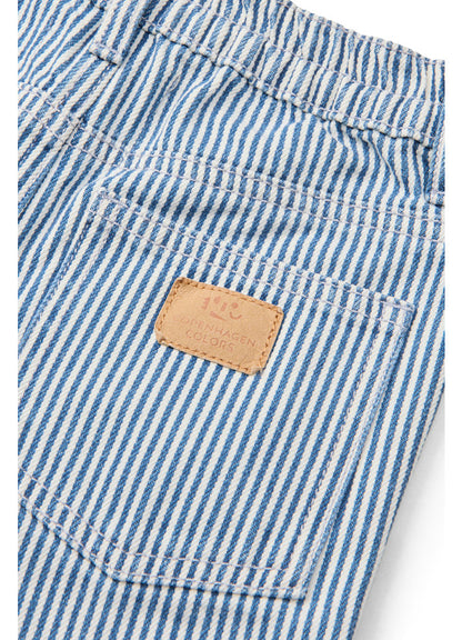 Kort broekje - Gestreepte twill shorts - Biologisch katoen - Copenhagen Colors close up