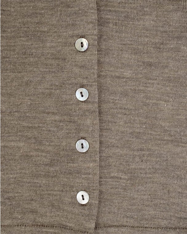 Baby Cardigan - Wool/Silk - Walnut - Baby Cardigan - Engel Natur